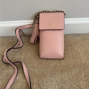 Kate Spade Pink Crossbody Bag with Tassel Detail